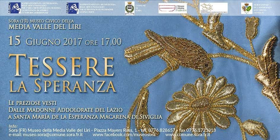 Tessere la Speranza. Le Preziose Vesti. Dalle Madonne addolorate del Lazio a Santa María de la Esperanza Macarena di Sivigliahttps://www.exibart.com/repository/media/eventi/2017/06/tessere-la-speranza.-le-preziose-vesti.-dalle-madonne-addolorate-del-lazio-a-santa-maría-de-la-esperanza-macarena-di-siviglia.jpg