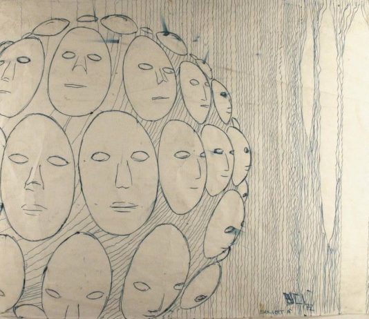 Claudio Barberi – Segni Sguardo Società – disegni 1972-73