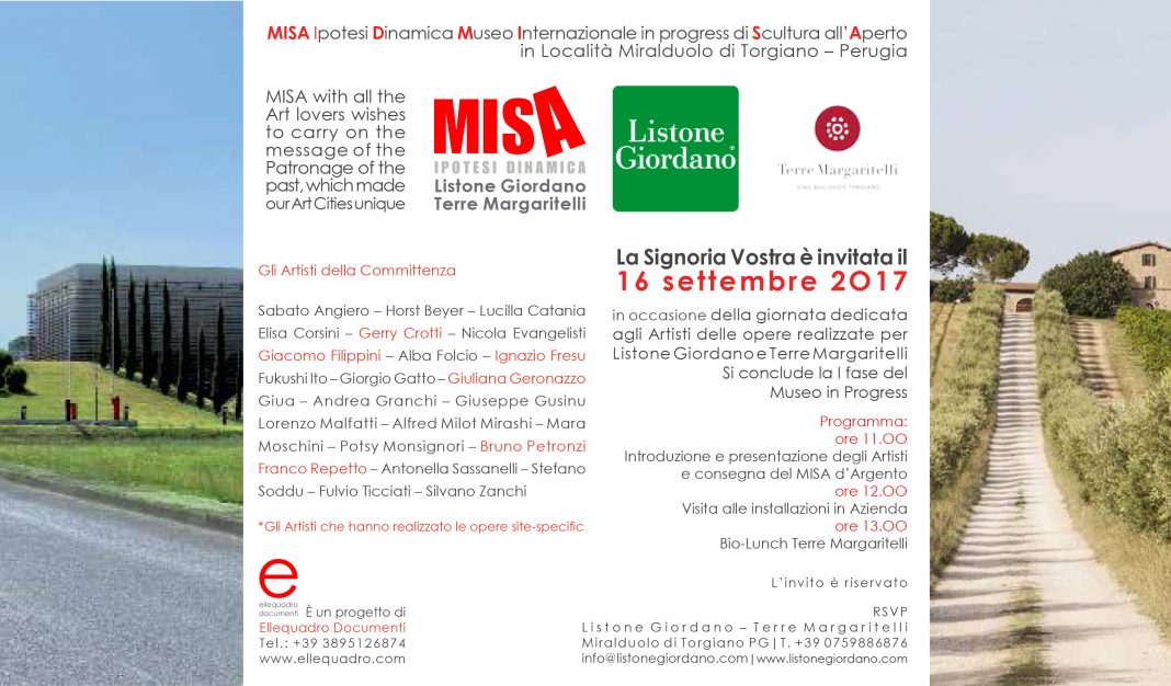 MISA LISTONE GIORDANO – TERRE MARGARITELLIhttps://www.exibart.com/repository/media/eventi/2017/09/misa-listone-giordano-8211-terre-margaritelli-1068x626.jpg