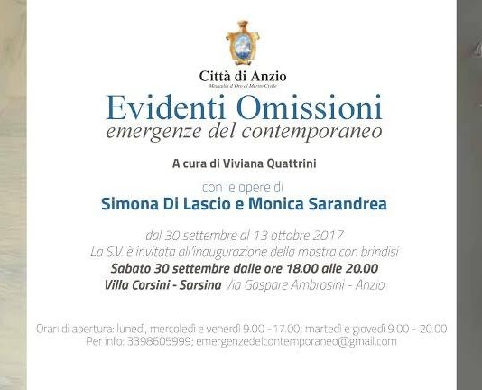 Simona Di Lasio / Monica Sarandrea – Evidenti Omissioni