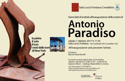 Antonio Paradiso – La pietra, il volo, il toro Pinco, le putrelle resti delle Twin Towers