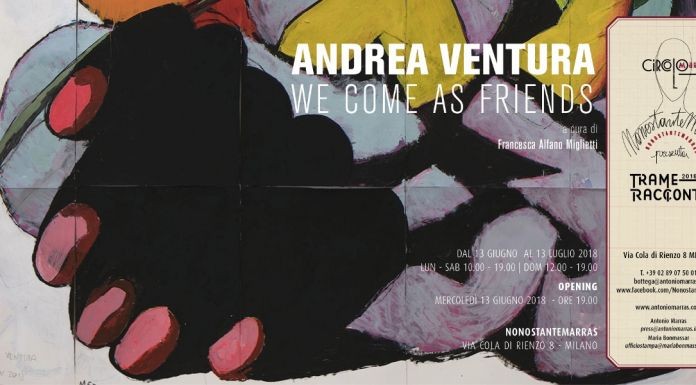 Andrea Ventura – We come as friendshttps://www.exibart.com/repository/media/eventi/2018/06/andrea-ventura-–-we-come-as-friends.jpg