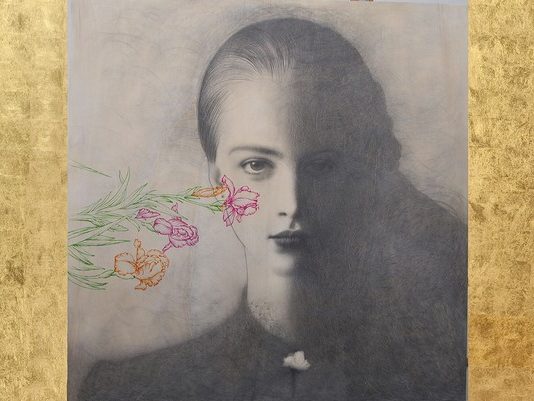 Omar Galliani – Reflections on the lake