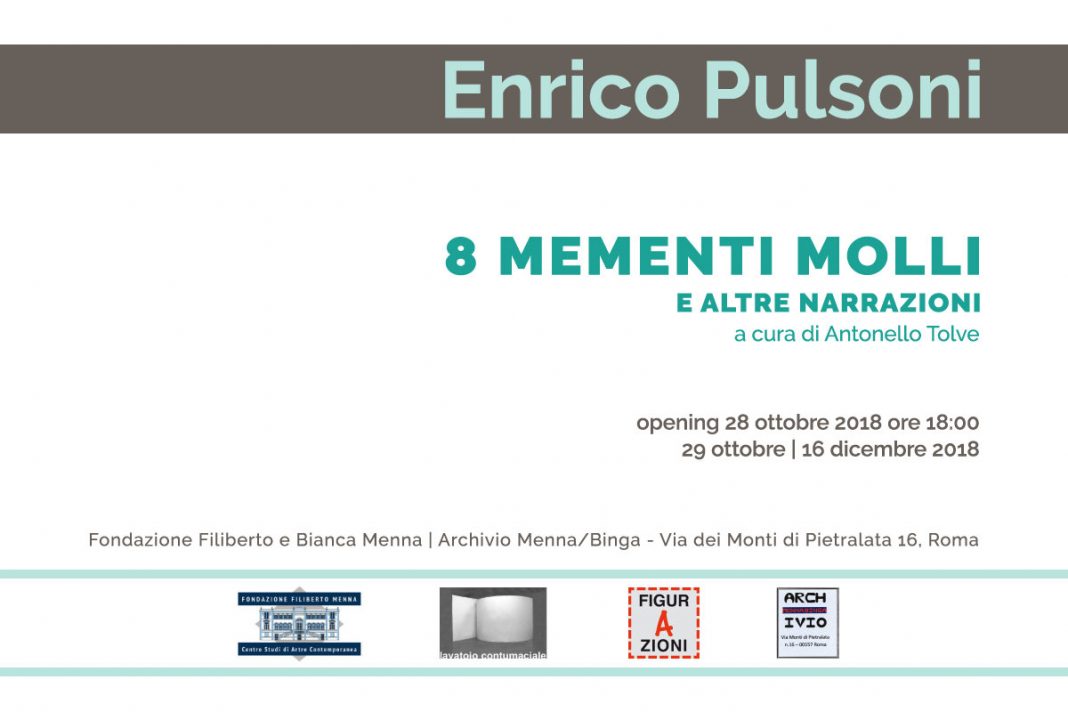 Enrico Pulsoni – 8 mementi molli, e altre narrazionihttps://www.exibart.com/repository/media/eventi/2018/10/enrico-pulsoni-8211-8-mementi-molli-e-altre-narrazioni-1068x712.jpg