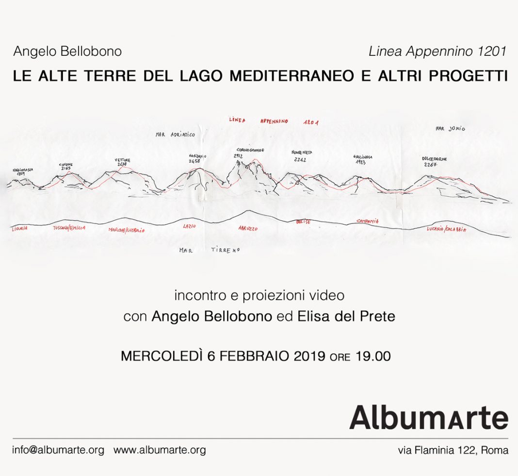 Angelo Bellobono –  Linea Appennino 1201,  Le alte terre del Lago Mediterraneo e altri progettihttps://www.exibart.com/repository/media/eventi/2019/01/angelo-bellobono-8211-linea-appennino-1201-le-alte-terre-del-lago-mediterraneo-e-altri-progetti-1068x980.jpg
