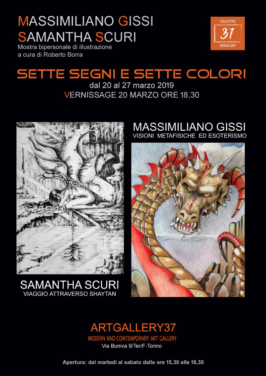 Samantha Scuri / Massimiliano Gissi – Sette segni e sette colorihttps://www.exibart.com/repository/media/eventi/2019/03/samantha-scuri-massimiliano-gissi-8211-sette-segni-e-sette-colori-1068x1511.jpg