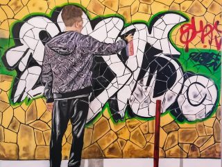 Urban #4 - Oil and acrylic on canvas 120x130 cm