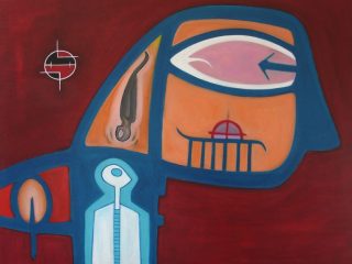 "salvami" acrilico 80 x 100