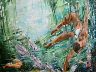 Quel che tutti vogliono è una pallina rossa
olio su tela, 90x90 cm
