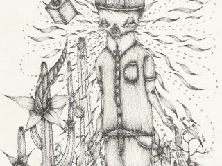 Davide Zucco - Evil, 2006, Matita e inchiostro su carta, 21 x 27,7 cm 