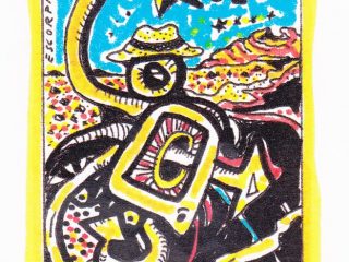 SCORPIONE SEGNO ZODIACALE LITOGRAFIA 32X42 PUBBLICATA SULLA RIVISTA LA GAZETTE INGLESE DI LANZAROTE PUOI VEDERLE DALLA MIA PAGINA SITO AL LINK MYSPACE INVIO IN TUTTO IL MONDO