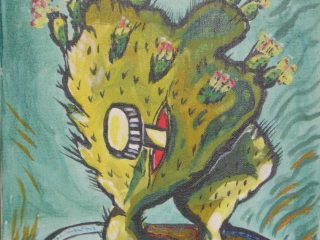 coppia  di cactus con rotella 30x40