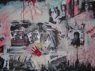 Mine contro uomo
Estemporanea al Circolo degli Artisti
realizzato da: Kristina Milakovic e AnnaRita Del Ferraro
olio su tela
2oox100cm