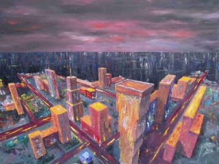 Bagliori
ciclo delle decadenze    
olio su tela 100x120
