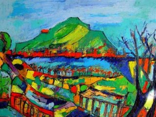 MONTE  PELLEGRINO.  olio  su tela    50 x 70