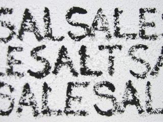 SaleSalSalt -acquerello e sale su carta 20x13 2007