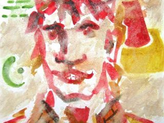 Watercolor - acquerello e sale su carta 18x25 2007