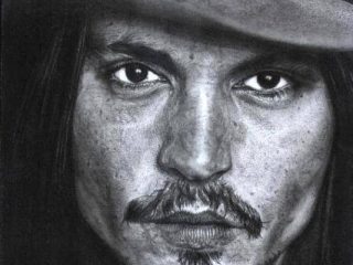 Johnny Depp 
Disegno 
matita su carta
cm 30 x 21
