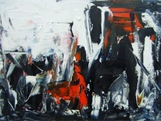 Serie terracqueo - Paesaggio, olio su tela cm.37x50 - 2007