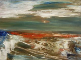 Terracqueo - Mare del Nord (omaggio a Permeke), olio su tela cm.64x94 - 2008