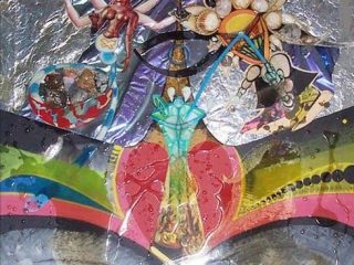 "The competition between the Air Goddess and the God of the Sea"
Acrylic and applications mock up on canvas
80x60
2004

