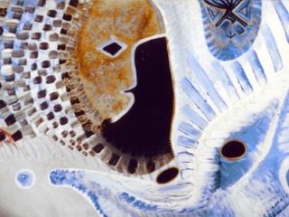 “Chryse”
Acrylic - pastel - markers - ecoline on canvas 
47x152
1999