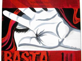 BASTA
cm 40x40
acrilici e collage su tela