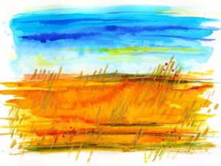 CAMPI DI GRANO
ecoline su carta
mm 300x210