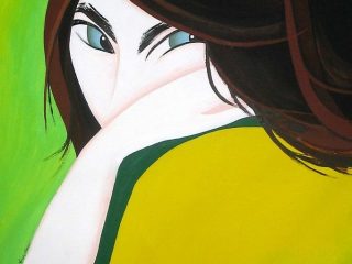 MIA SORELLA NEL GIALLO
cm 60x100
acrilici su tela