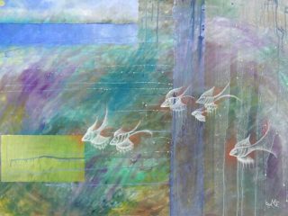 "dentro il mare"
olio ed acrilico su tela
80x100