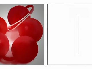 "le chaine du monde", stampe lambda su alluminio, 2 pezzi cm. 40x40, 2005 (courtesy D. Gallery)