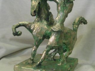 Cat.041 Cavallo con palafreniere 29x29x18