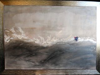 "Il salvagente"
acrilico gessi su tela
mis. 136x98