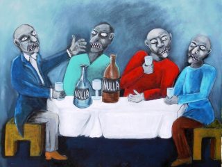 BEVITORI DI NULLA
acrilico su masonite
50x60
2008