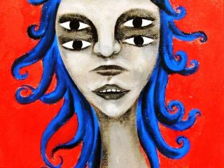 D.I.M. ( Donna innaturalmente modificata)
ACRILICO SU MASONITE
40X50  2008