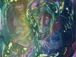 Ave Maria (autoritratto) tecnica mista su tela 155x155cm