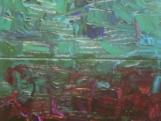 cromatico verde - rosso
60x120 cm - 2006
olio su tela 