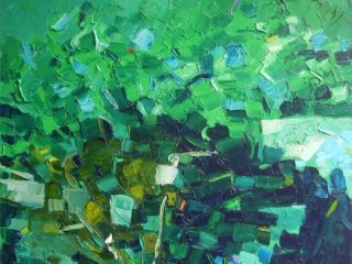 cromatico verde
100x120x4 2009
olio su tela
