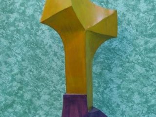 Silex II (2007)
Scultura in rame patinato in giallo e viola.