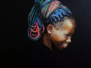 La ragazza di Malindi -oil on canvas 50x50cm -