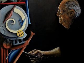 Il maestro orologiaio - oil on canvas 70x50cm -
