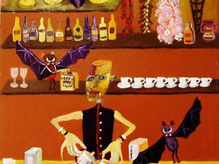 Titolo  : Transilvania Cafè
Tecnica : Olio su tavola compensato
Misure  : 50x40  -  Anno : 2007