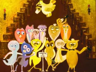 Titolo  : Coro dei Barbagianni ubriachi
Tecnica : olio su tela
Misure : 40x50  -  Anno : 2006