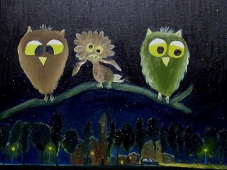 Titolo  : Serata d'estate sopra l'albero
Tecnica : Acrilico su cartone telato
Misure  : 40x50 - Anno : 2005