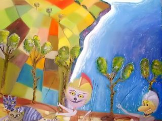 Titolo  : TUTTI AL MARE
Tecnica : Acrilici ed Olio su Tela
Misure  : 120x80 - anno : 2007