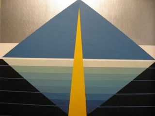 Un esempio della mia pittura e del mio mondo interiore. Tela 40 x 50, smalti inglesi,mano libera.