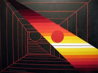 Un esempio della mia pittura e del mio mondo interiore. Tela 40 x 50, smalti inglesi,mano libera.