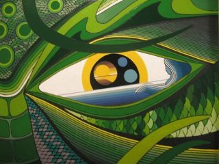 Un esempio della mia pittura e del mio mondo interiore. Tela 40 x 50, smalti inglesi,mano libera.
