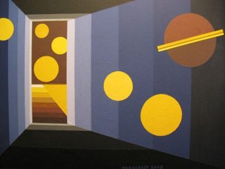 Un esempio della mia pittura e del mio mondo interiore. Tela 40 x 50, smalti inglesi,mano libera.