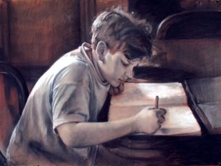 Eugenio che scrive 70x100 2007